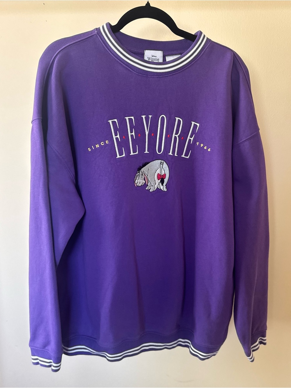 NEW 💜 Disney Parks Eeyore Purple Crewneck Sweatshirt - Collection size XL